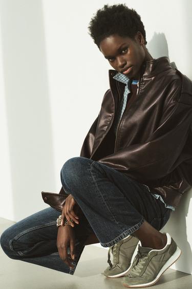 SOFT RUNNING SHOES - Khaki Green by Zara - Image 0