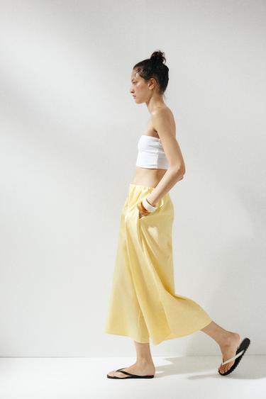 PANTALONI CULOTTE - Giallo di Zara