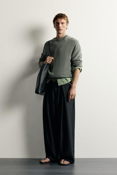 FLOWING PLEATED TROUSERS - Black by Zara - Image 0