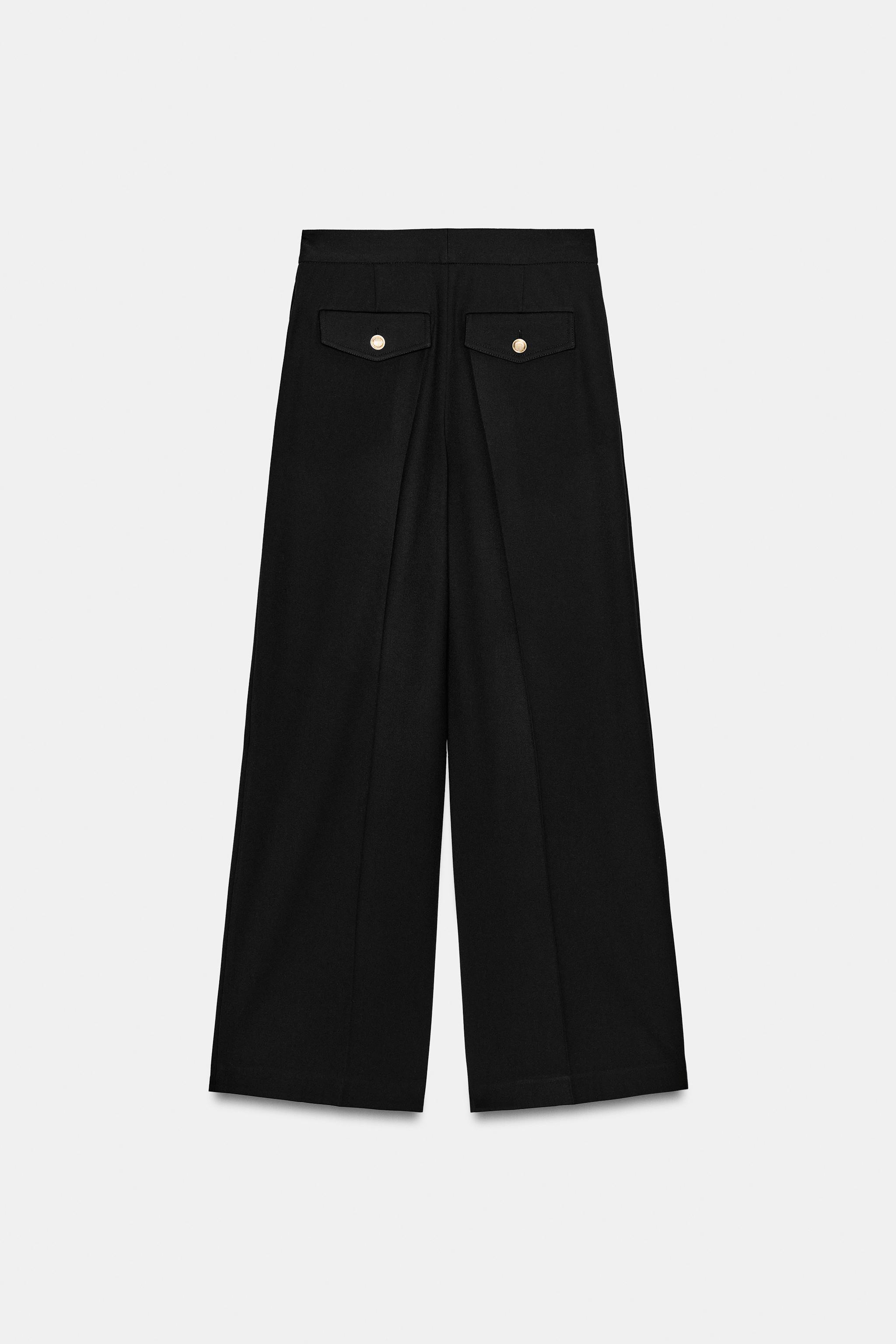 PLEATED WIDE LEG PANTS