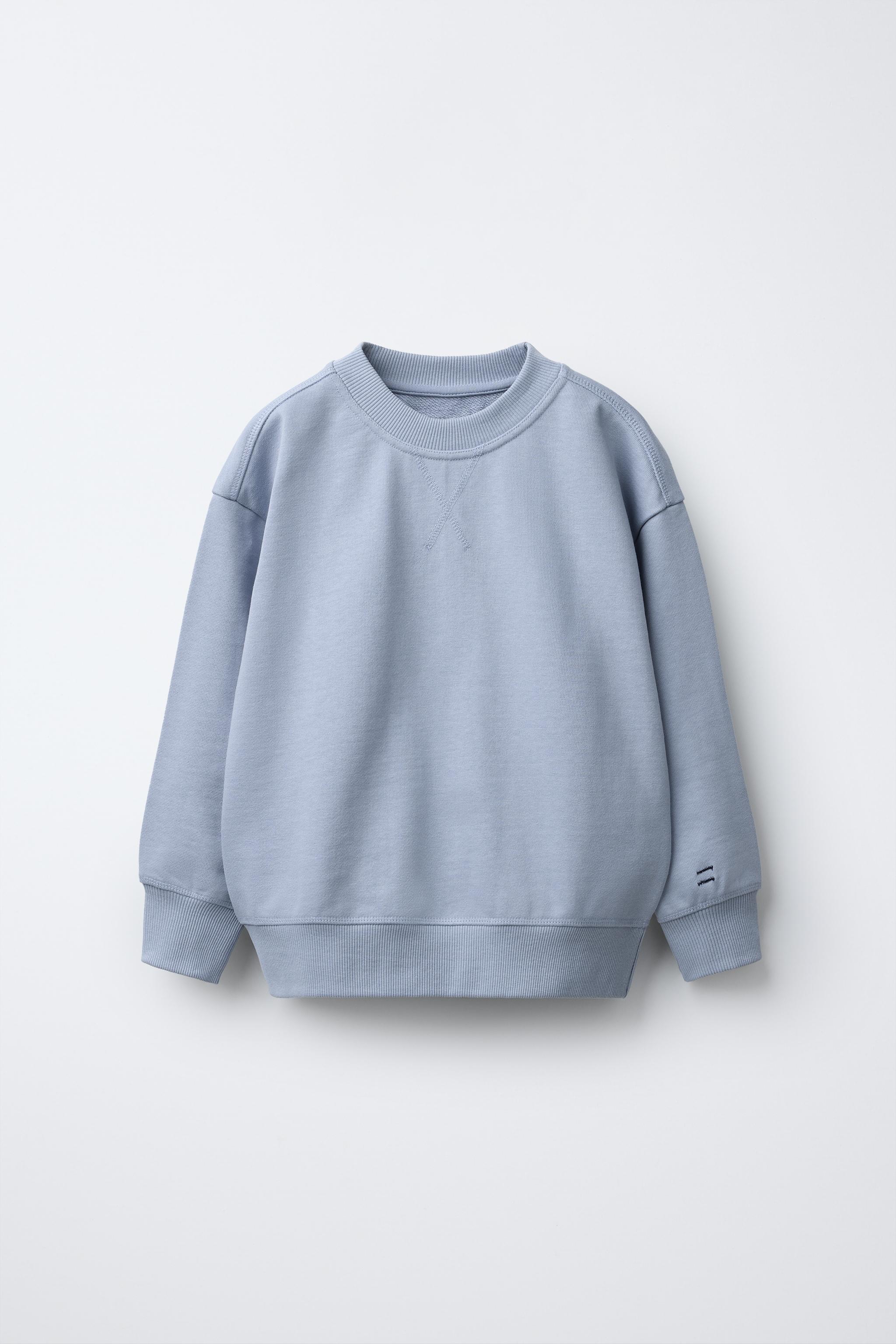 PLAIN SWEATSHIRT Sky blue ZARA South Africa