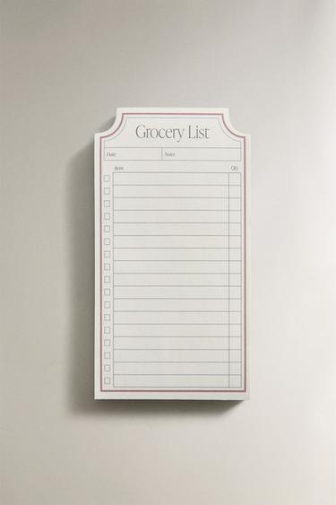 MAGNETIC SHOPPING LIST (45 SHEETS) - Brick by Zara - Image 0