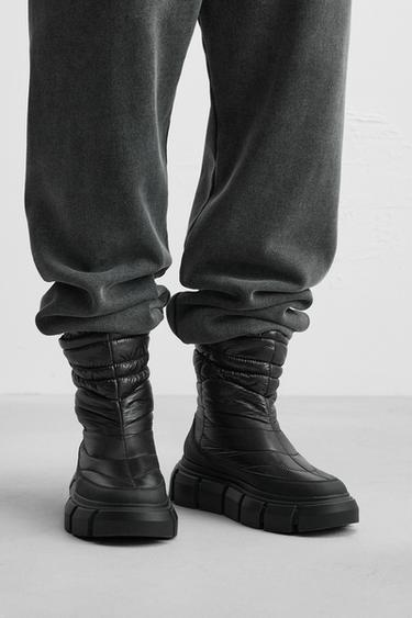 QUILTED BOOT - Dark Blue by Zara - Image 0