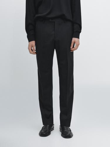 Zara 100% wool suit trousers - Black