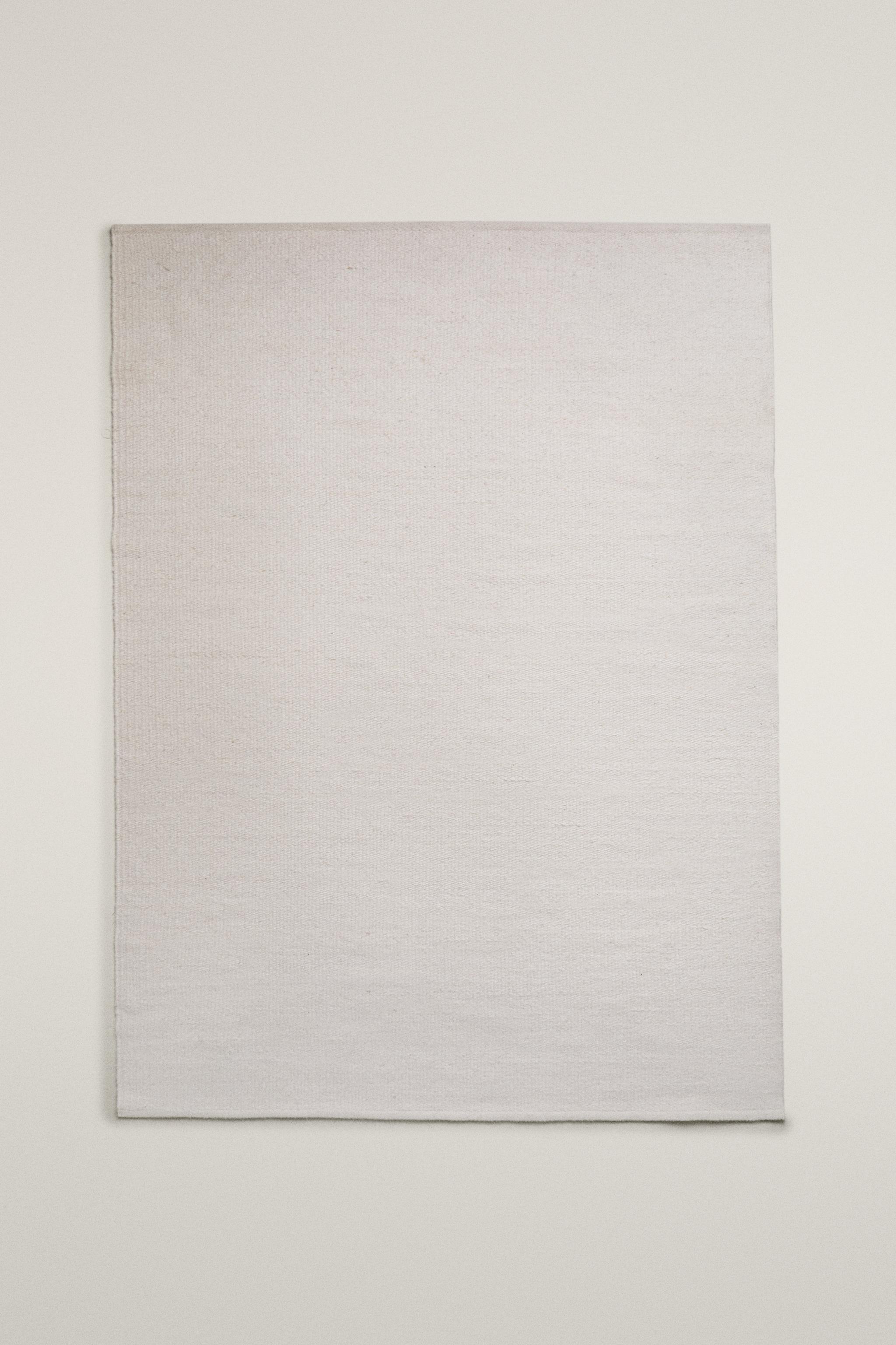 LIGHT-COLORED WOOL AREA RUG - Ecru | ZARA United States