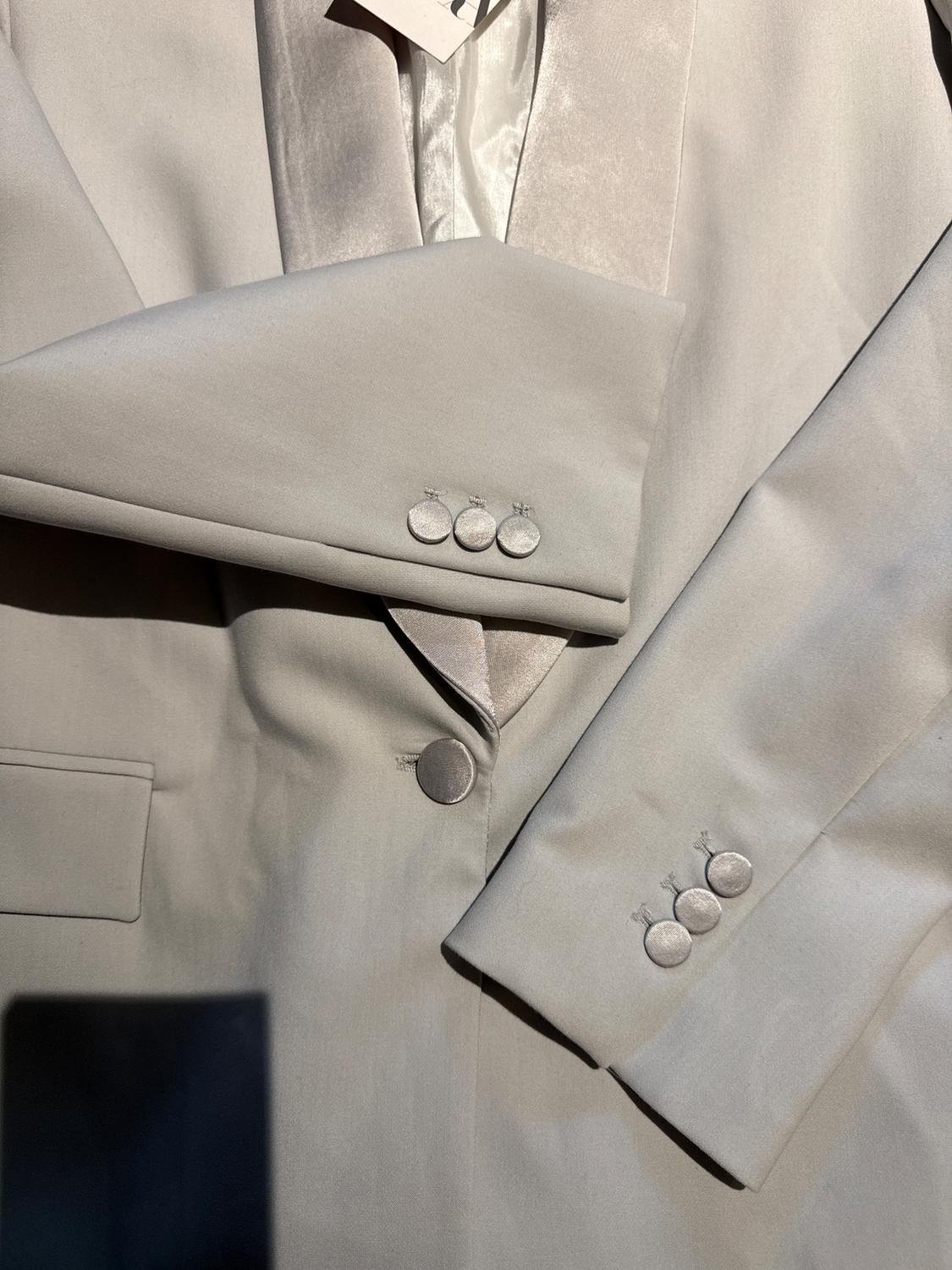 COMBINATION SATIN EFFECT BLAZER - Image 4