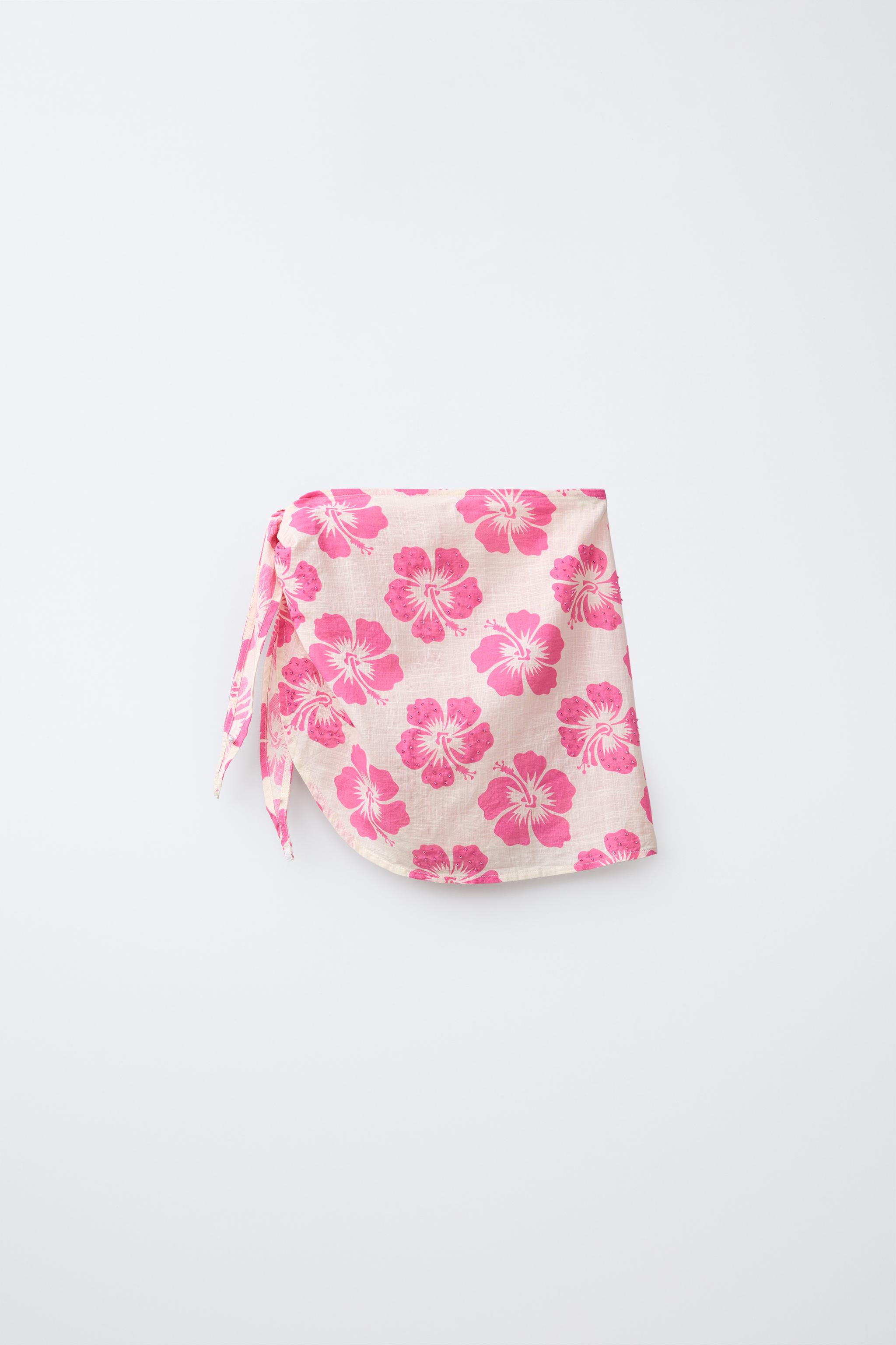 HIBISCUS BEADED PAREO