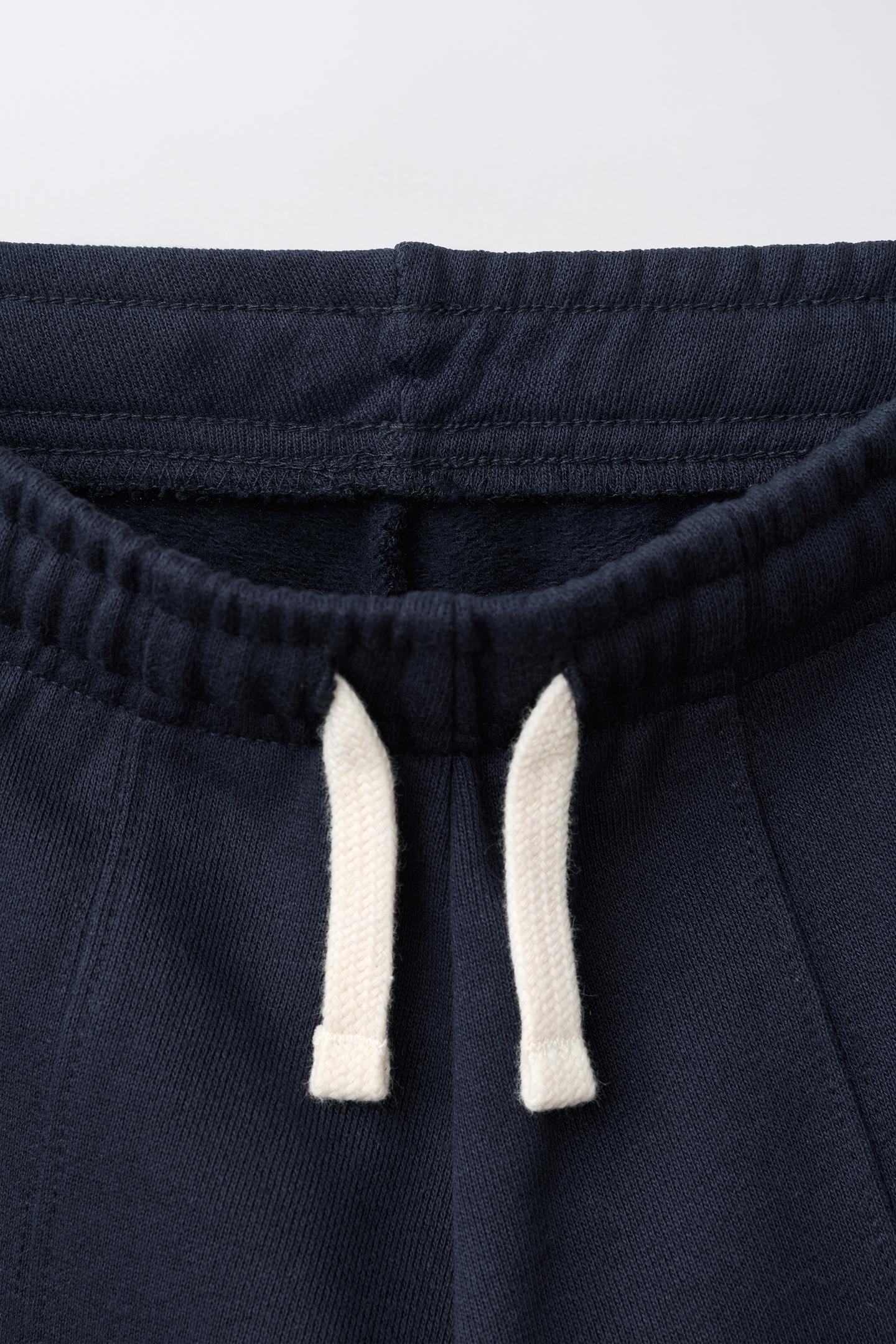 Детские брюки Zara Varsity Fleece Jogger, цвет: Тёмный тёмно-синий — фото 3