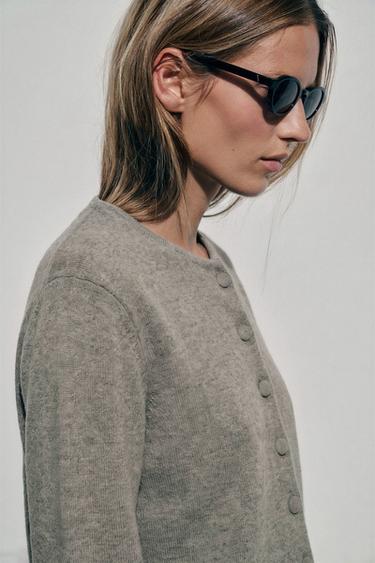 SOFT FITTED JACKET — Mink marl 2