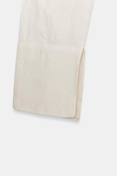 CREASED-EFFECT KNIT SHIRT - Cream by Zara - Image 6