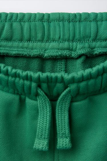 PLUSH BERMUDA SHORTS WITH RAISED TEXT - Green by Zara - Image 2