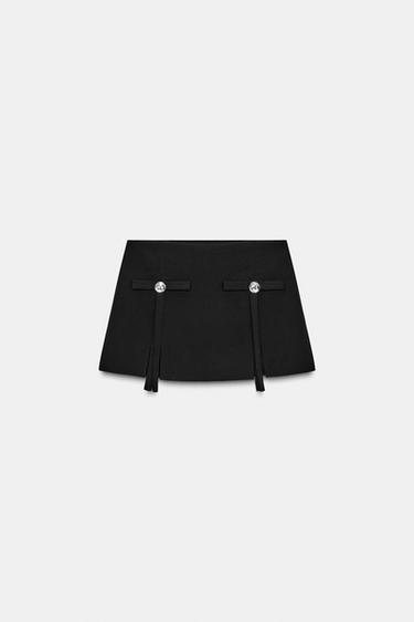 JEWEL BOW SKORT - Black by Zara - Image 0