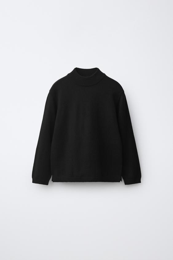 MOCK NECK KNIT SWEATER - Negro de Zara - Imagen 0