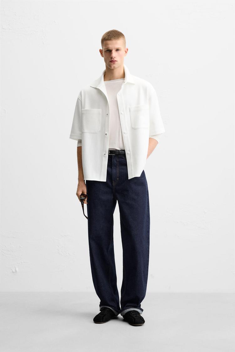 COMFORT OVERSHIRT Oyster-white ZARA United Kingdom