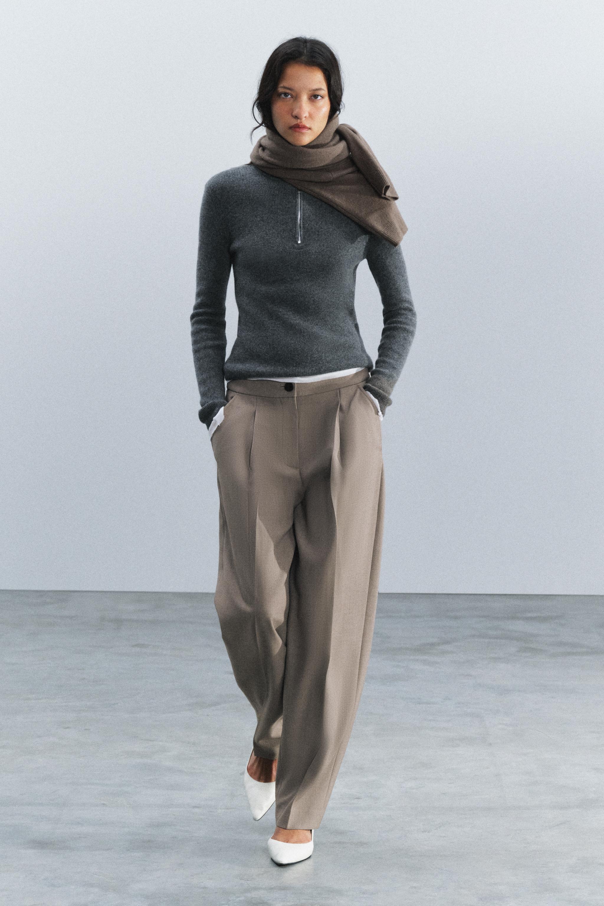 ZW COLLECTION ウールパンツ - ライトグレー | ZARA Japan / 日本