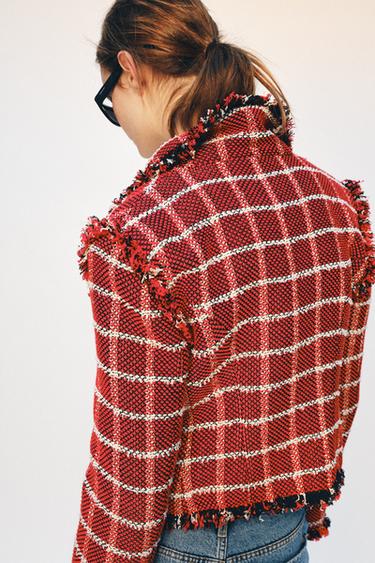 BLAZER TEXTURÉ ZW COLLECTION - Rouge de Zara - Image 4