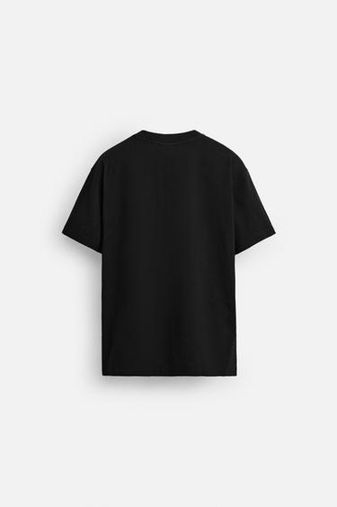 T-SHIRT WITH POCKET - Black by Zara - Image 7