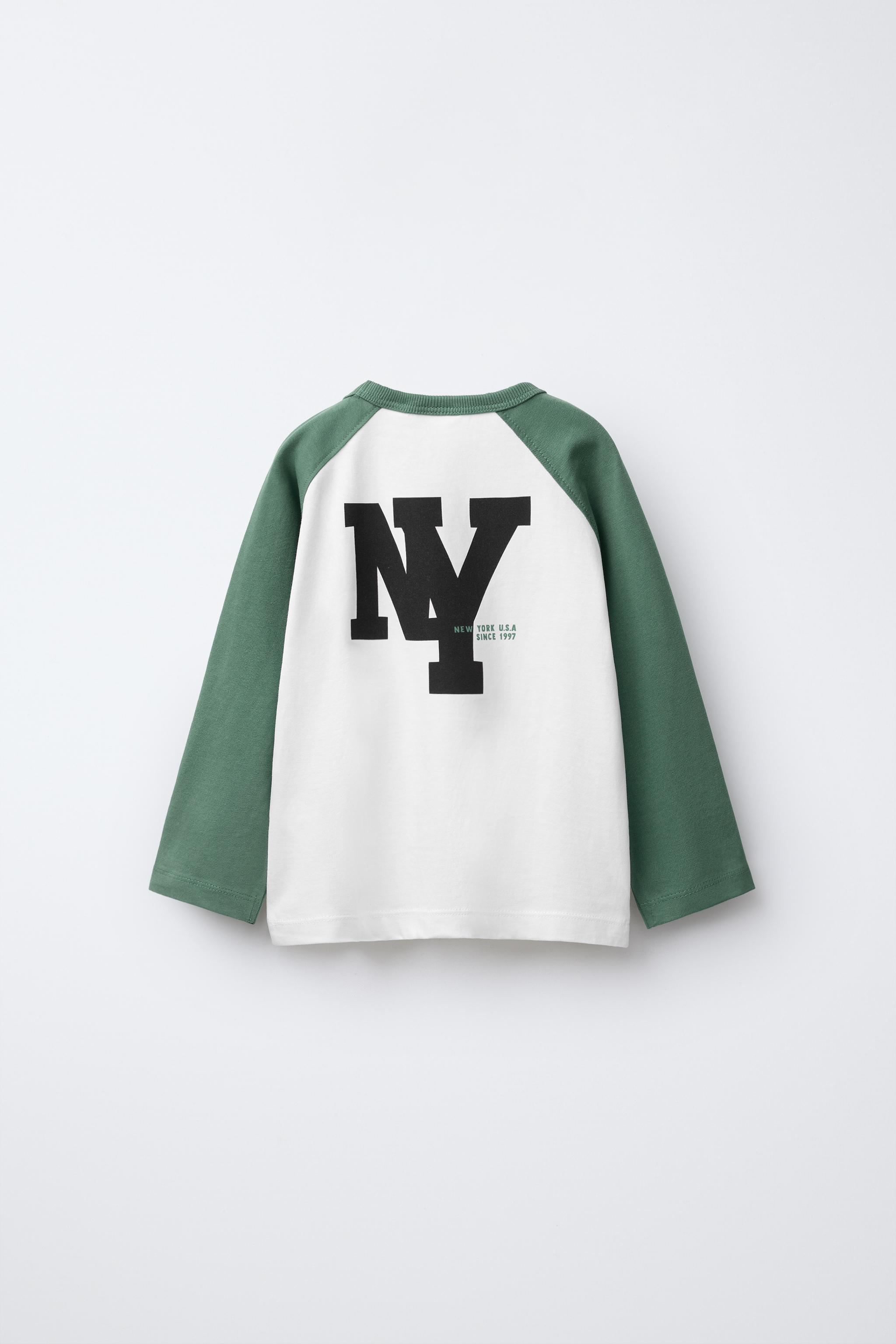 コントラストジョギングTシャツ - グリーン | ZARA Japan / 日本