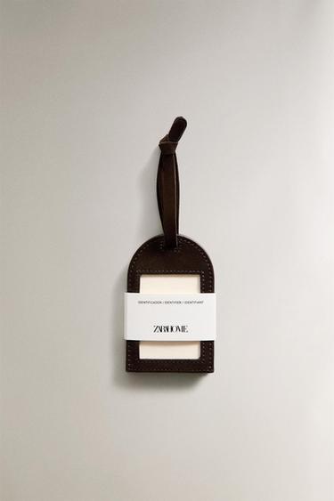 LARGE LEATHER ID TAGS (PACK OF 2) - Dark brown by Zara - Image 3
