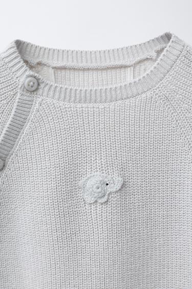 ELEPHANT PURL KNIT JUMPSUIT - Blue / Grey by Zara - Image 2