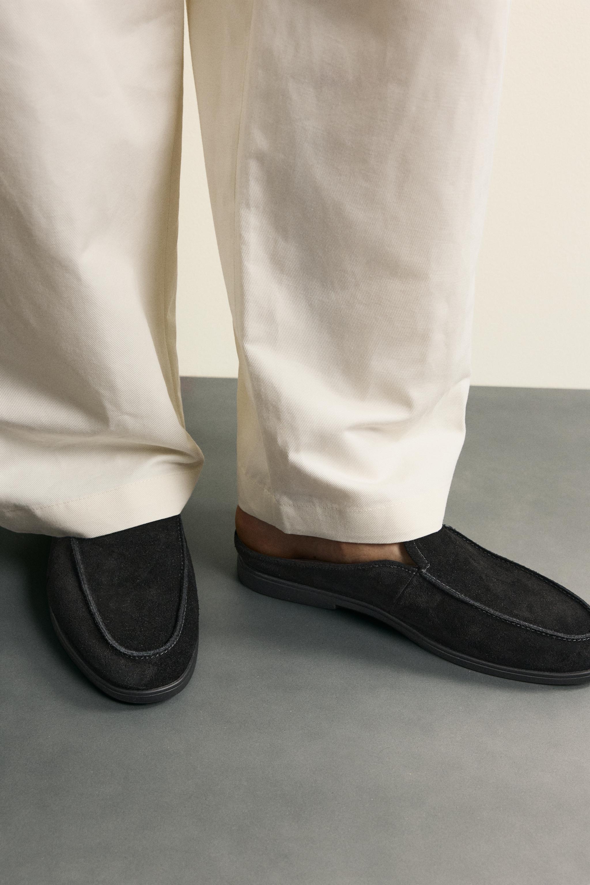 LEATHER MULE LOAFERS