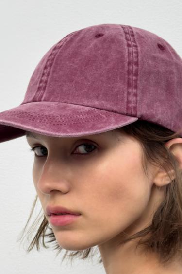 GORRA SARGA LISA - Rosado oscuro de Zara - Imagen 0