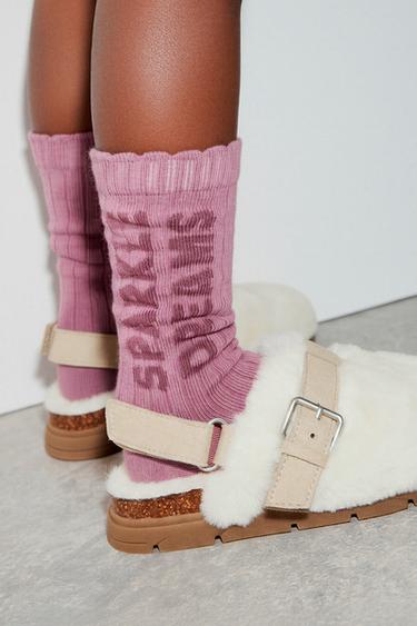 2-PACK OF LONG BUNNY SOCKS - Dusty pink by Zara