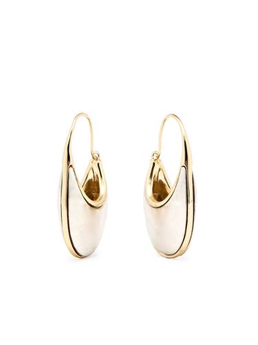 Zara Contrast ring earrings - Silver