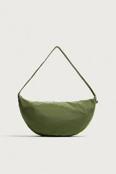 BOLSO OMBRO TECIDO - Verde de Zara