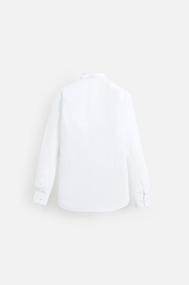 LIMITED EDITION TUXEDO-STYLE COLLAR SHIRT - White by Zara - Image 3