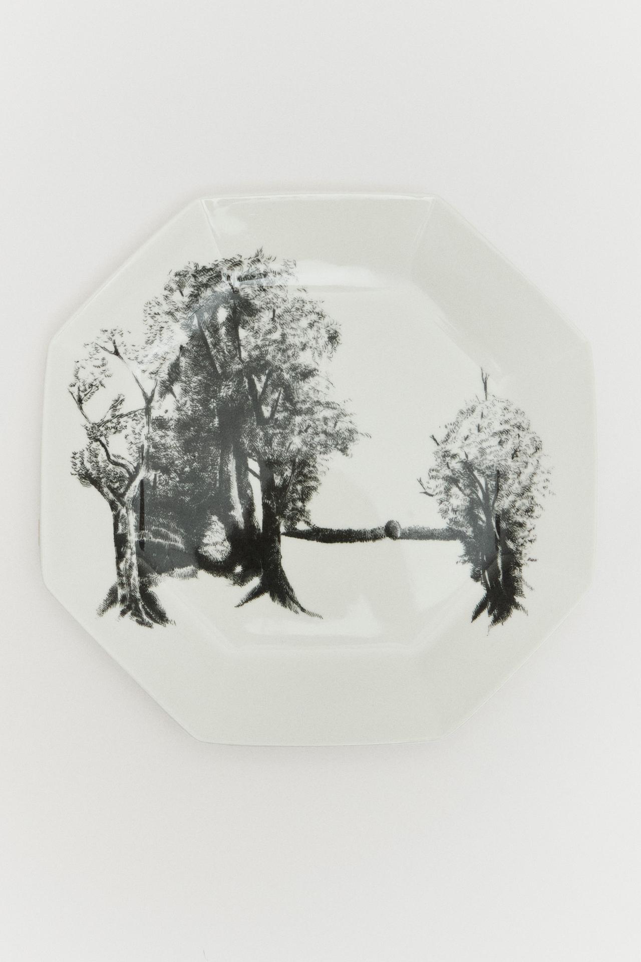 THE SKY OCTAGONAL FLAT PLATE — White