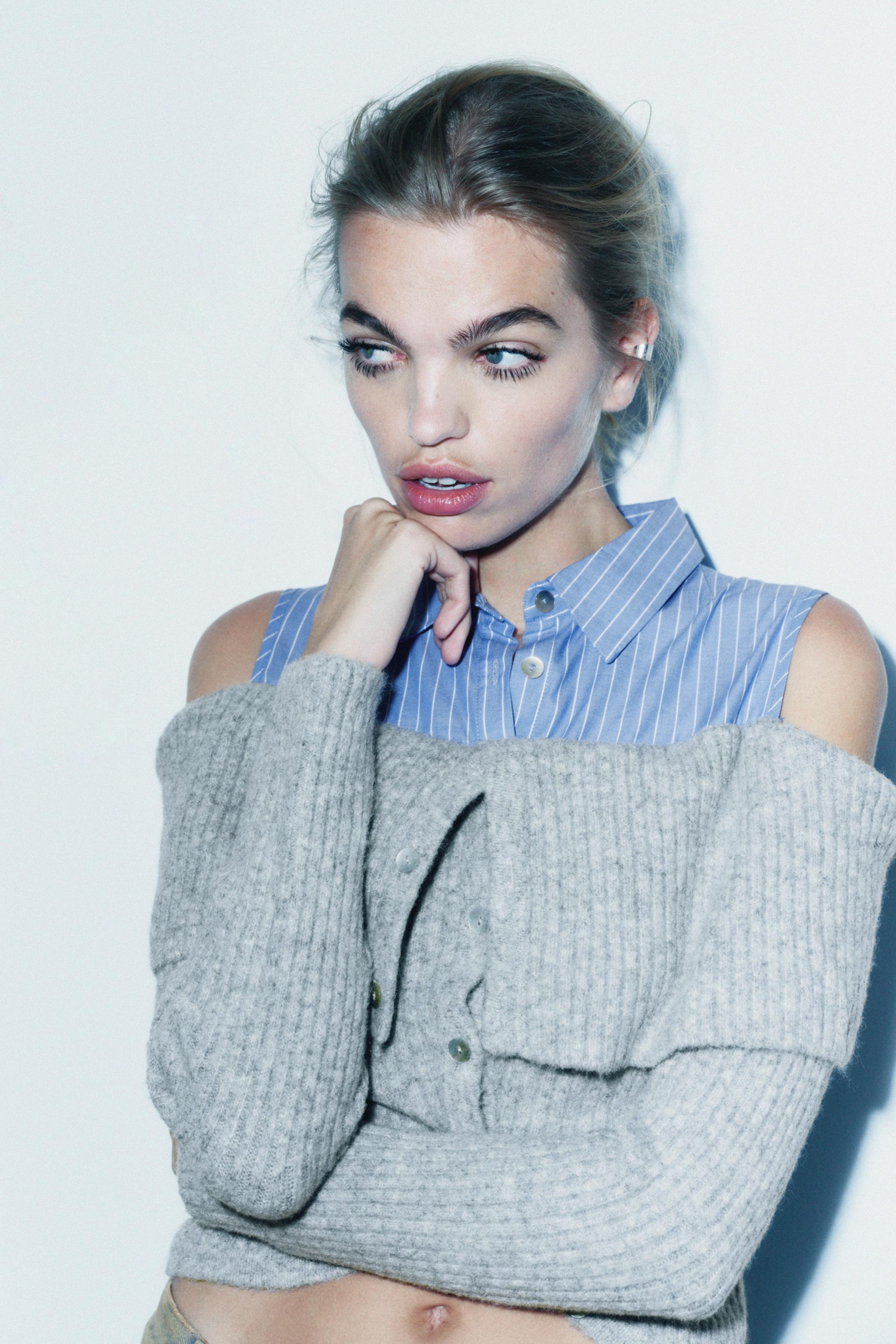 zara green cut out knit top