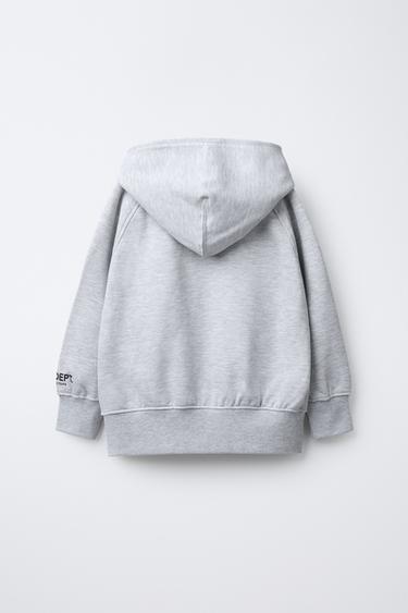 BASIC ZIP-UP SWEATSHIRT - Grey marl by Zara - Image 1