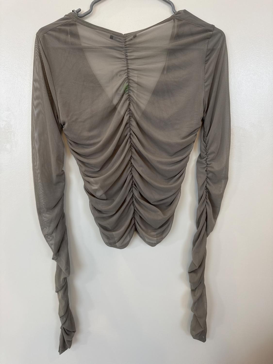 RUCHED TULLE TOP - Image 2