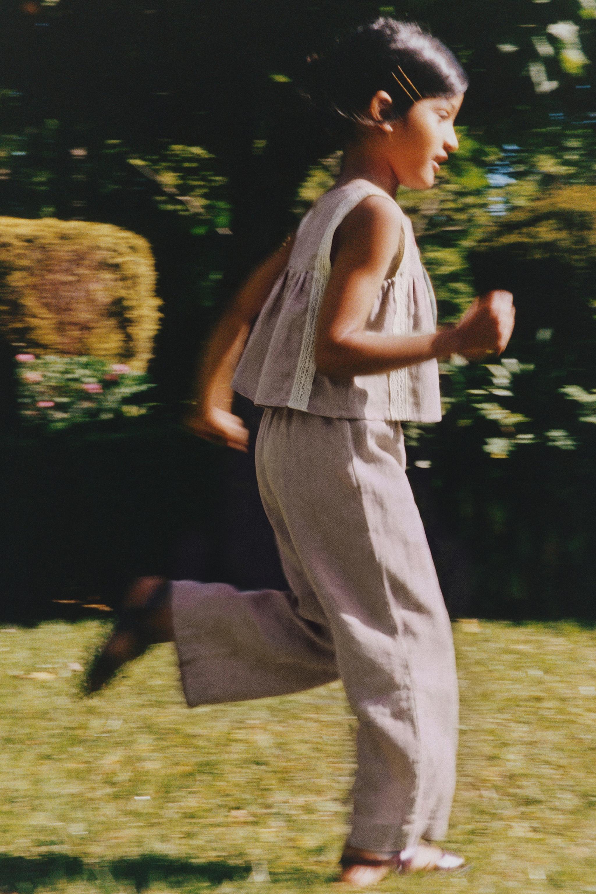 100% LINEN LACE JUMPSUIT — dirty-mauve