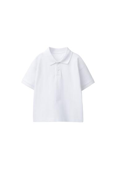 Zara SOLID PIQUÉ POLO - White
