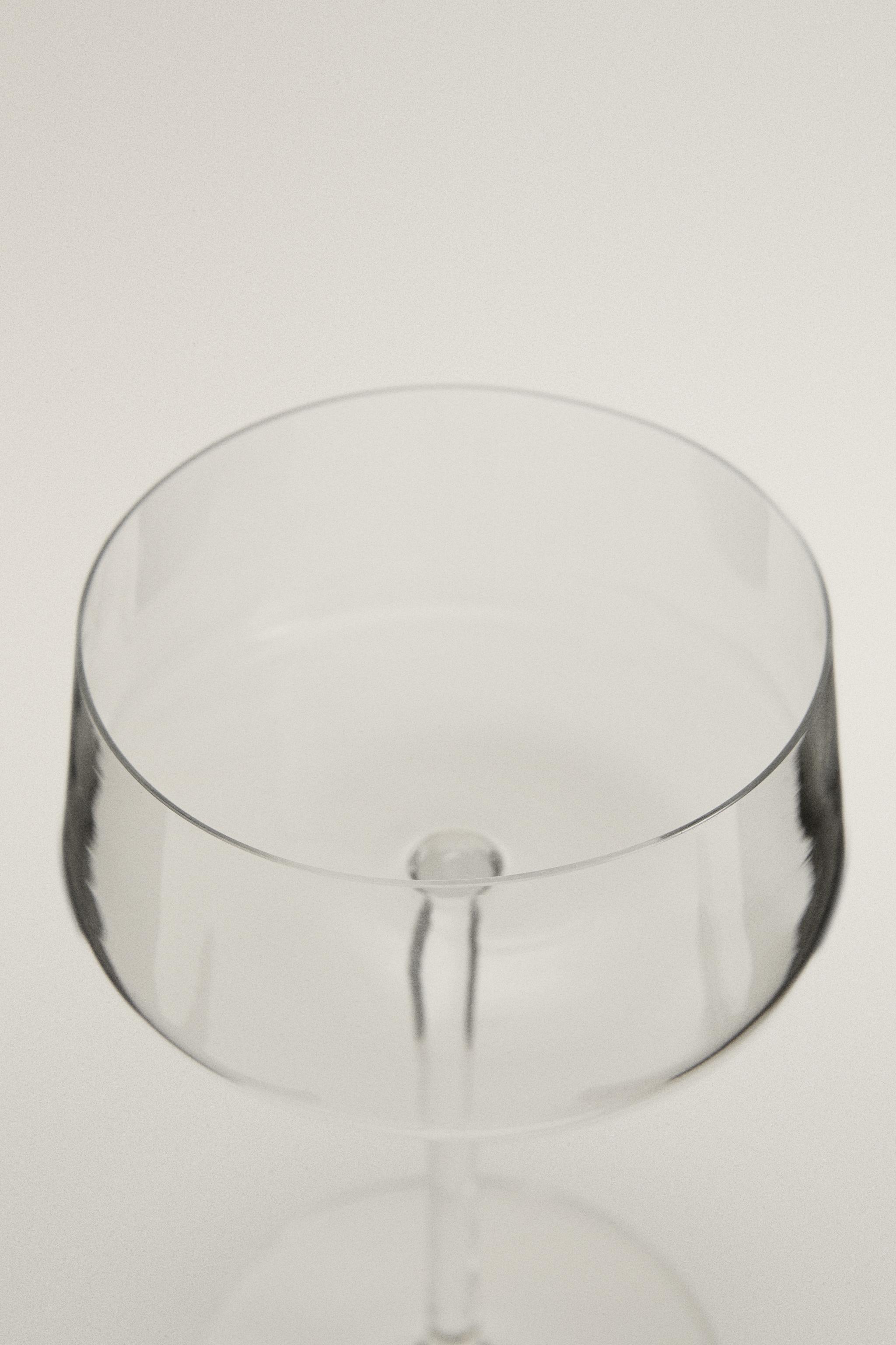 LOW CONICAL CRYSTALLINE WINE GLASS — Transparent