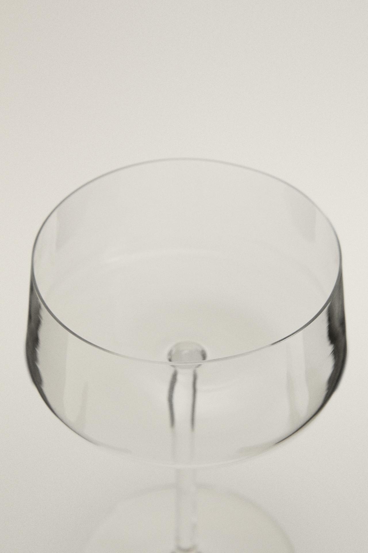LOW CONICAL CRYSTALLINE WINE GLASS — Transparent