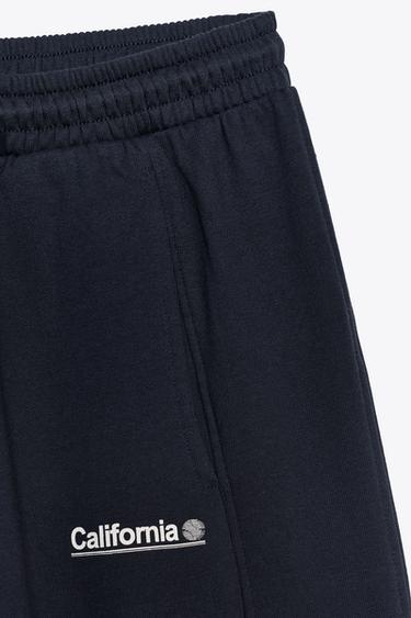 TEXT JOGGING TROUSERS - Blue by Zara - Image 7