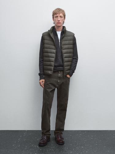 Zara Reversible water-repellent down blend waistcoat - Charcoal gray