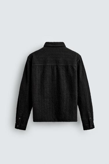 TEXTURE DENIM SHIRT - Black by Zara - Image 8