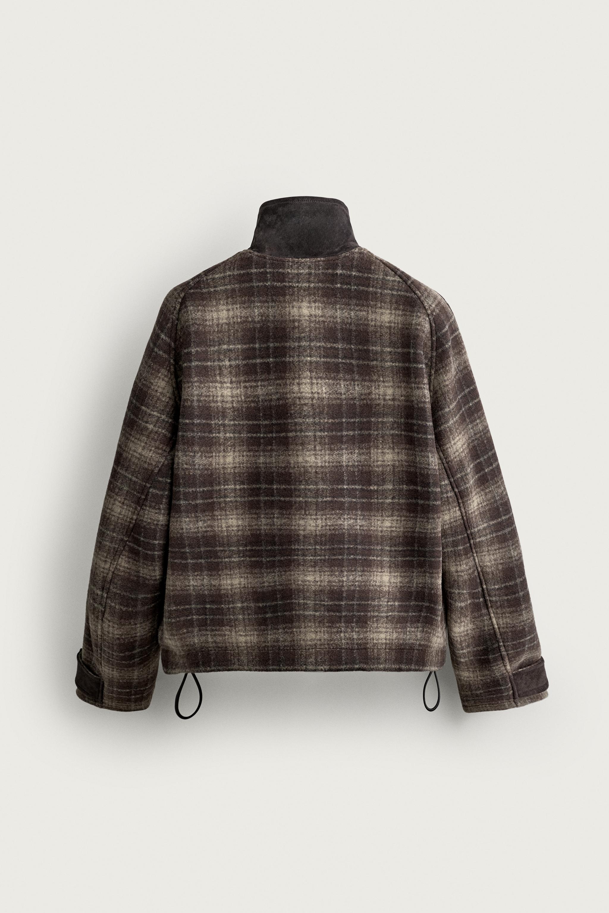 CONTRAST CHECK RELAXED FIT JACKET