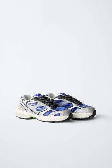 MESH TRAINERS - Blue by Zara - Image 1