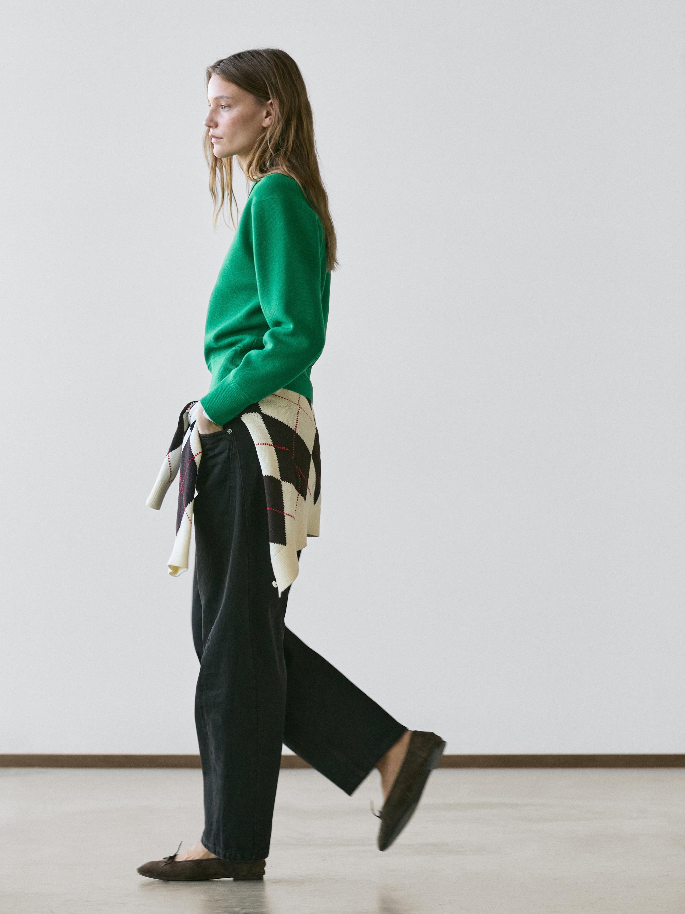 Pull en maille de coton mélang