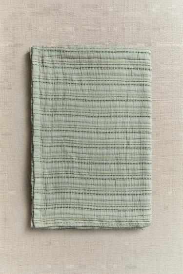 COTTON MUSLIN THROW - Blue by Zara - Image 5