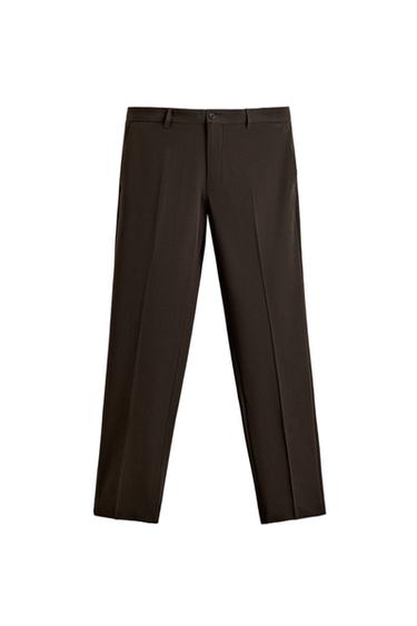 CALÇA DE TRAJE COMFORT - Marrom da Zara