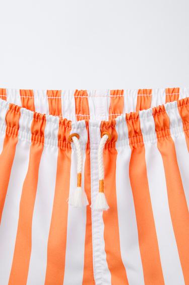 6-14 ANS / SHORT DE BAIN À RAYURES - Orange de Zara - Image 2