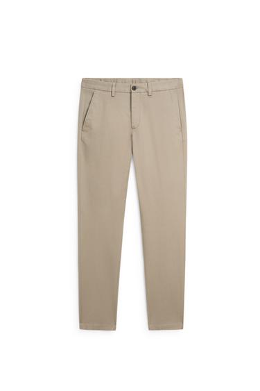 Zara Cotton blend slim fit pants - Green
