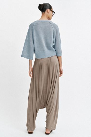 RUSTIC KNIT JACKET - Blue grey by Zara - Image 4