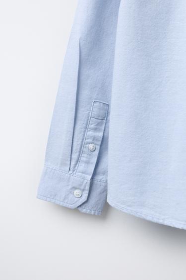 BASIC OXFORD SHIRT - Light blue by Zara - Image 3